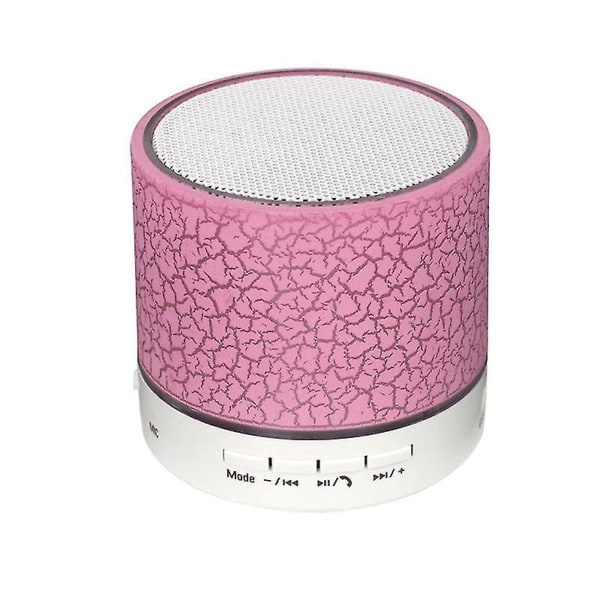 Kannettava langaton kaiutin USB U -levyportilla ja muistikorttipaikalla LED-stereokaiutin Subwoofer-audiosoitin Sound Box (pinkki)