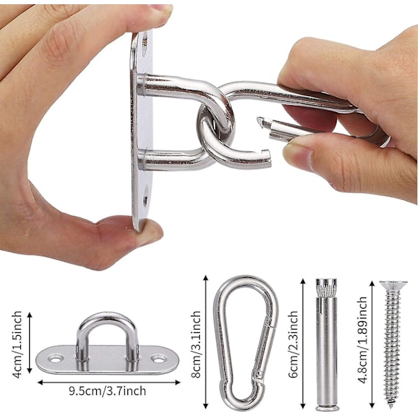 2 Pieces Ceiling Hook, Heavy Duty Ceiling Hook With Stainless Steel For Concrete Wood Sets Yoga Hammock Hanging Chair Yoga Punching Bag, Load Capacity