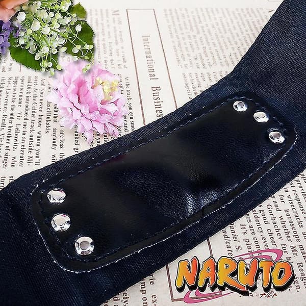 Naruto Pannebånd Med Cosplay Logo, Gullbelagt Ninja Hodeplagg C