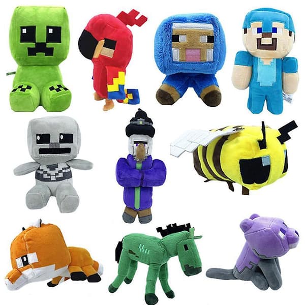 Minecraft Plush Toy Doll Bee Dolphin Parrot Doll Doll Game Peripheral-7