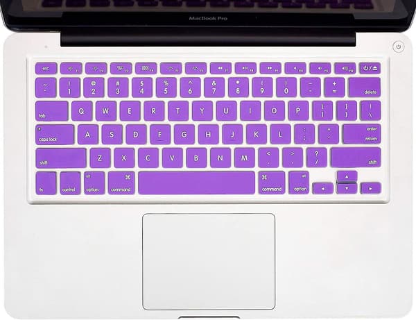 Macbook Keyboard Cover Compatible With Older Version Macbook Pro 13, 15, 17 Inch Purple