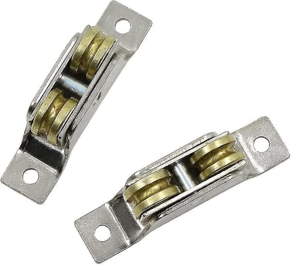Sliding Door Wheels Two Wheels - Iron Casters, Fixed Groove Gate Roller Support U-groove Wheel, Roll