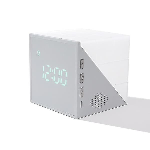 Magic Cube Led Alarm Clock Night Light Touch Sensor Lamp With Voice Control Pink