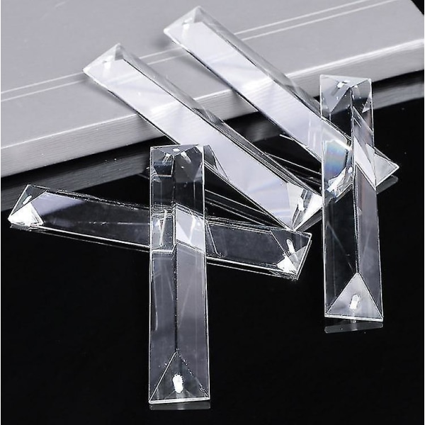 Glass Rectangle Hanging Crystal Chandelier Prism Drop Pendant In For Lighting 120mm 2 holes
