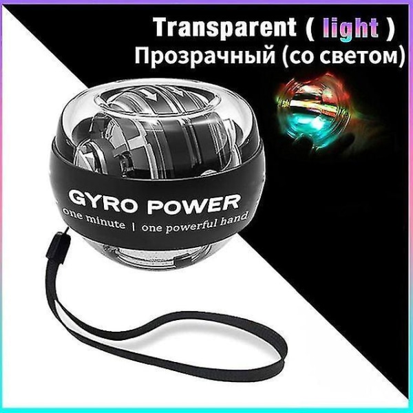 Wrist Ball Self-starting Gyroscope Powerball Gyro Power Hand Ball Musc Trans with light