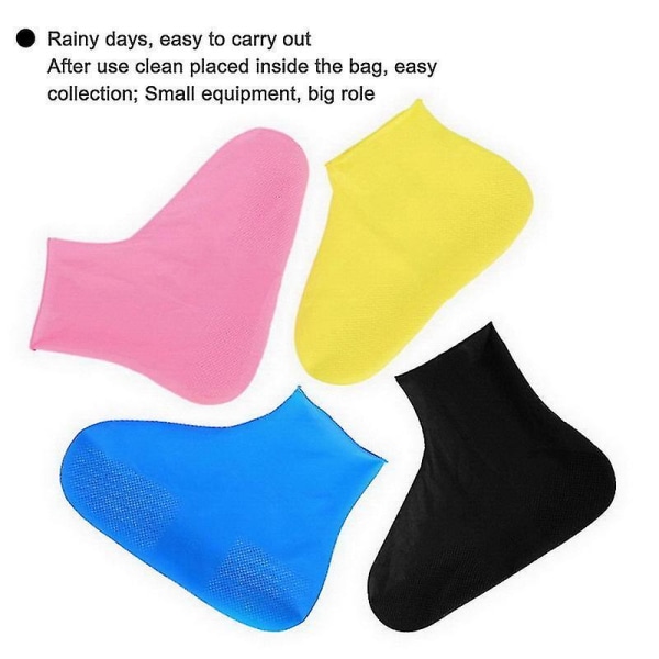 Silicone Waterproof Shoe Covers Reusable Rain Shoe Covers YELLOW S