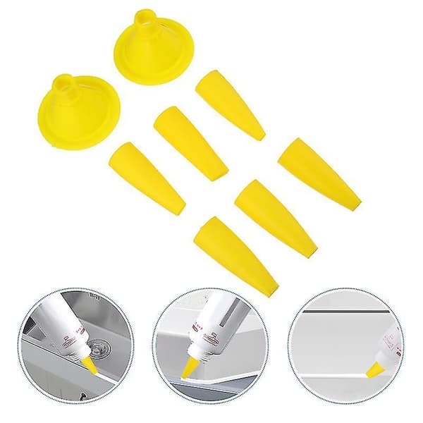 8pcs Caulk Nozzle Applicator Reusable Caulking Nozzle Finishing Nozzle