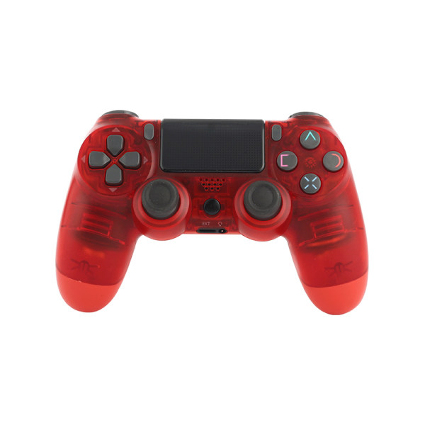Wireless Game Controller Compatible With Ps4/ Slim/pro Console Transparent Red