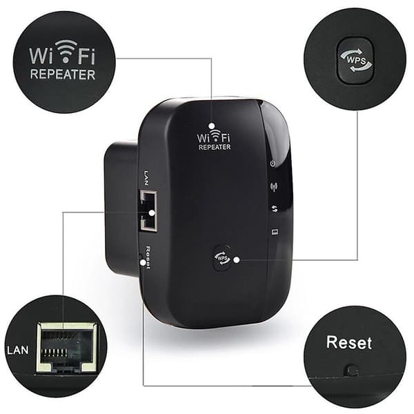 Wifi Extender Repeater Signal Booster Wireless Internet Long Range Amplifier UK Plug