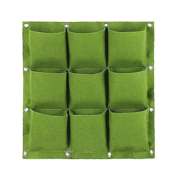 2/3/4/6/9 Pockets Vertical Hanging Planter, Wall Mount Garden G GREEN 4 pockets