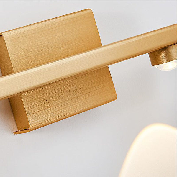 Phube Moderne LED Væglamper Indendørs Korridor Soveværelse Sengelampe Væg Belysning Dekoration Brushed Gold W25cm