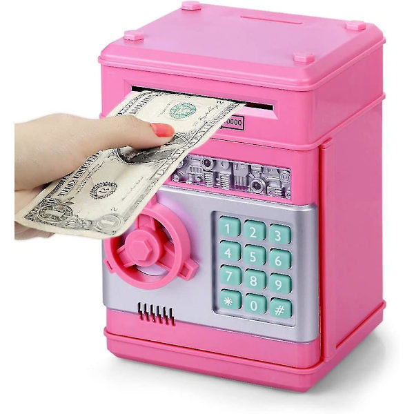 Money Box For Girls Ages 3-12,password Money Safe For Girls Electronic Piggy Bank For Kids Atm Money Bank Cash Coin Saving Box Toy Musical Toy Money B