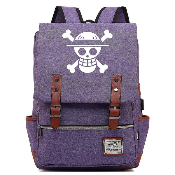 One Piece Luffy White Beard Luo Junior Student Schoolbag USB Color-32