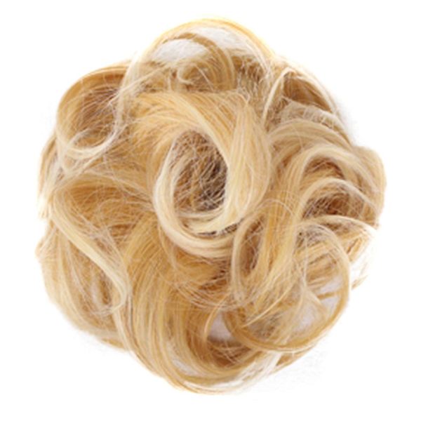 Easy To Wear Stylish Hair Scrunchies Naturally Messy Curly Bun Hair Extension 3