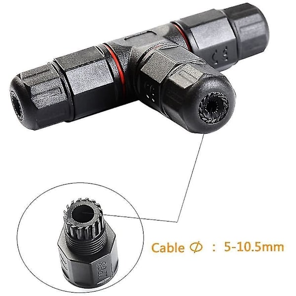 Ip68 Waterproof Electrical Junction Boxes 3 Way Cable Connector Outdoor Electrical Box 2 Pieces