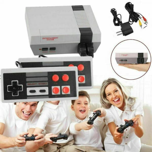 Game Console 620 Built-in Mini Classic Nes Games W/ 2 Controllers Retro Kid Gift UK Plug