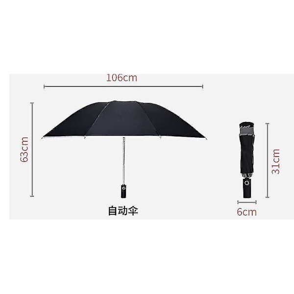 Inverted Umbrella Windproof Anti-uv Automatic Folding Umbrella Night Reflective Strip Auto Reverse Umbrella
