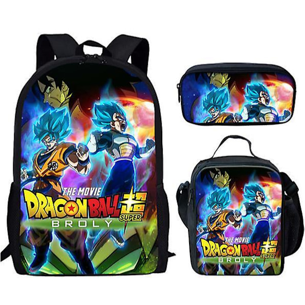 Dragon Ball Elementary School Tema Skoletaske 3-delt Sæt Computertaske Messenger Taske Penalhus