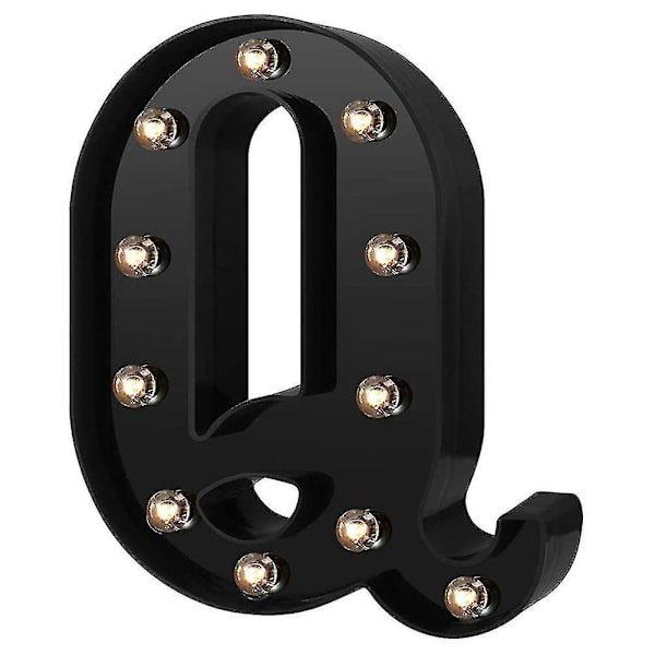 Newly Design Led Letters Lights 26 Alphabet Black Decorative Marquee Lamps For Wedding Party Q