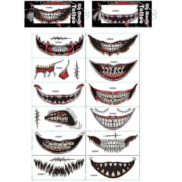 Halloween-pilailumeikki väliaikainen tatuointi 6