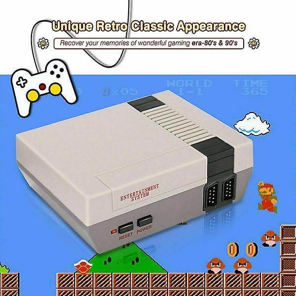 620 Built-in Mini Classic Nes Game Console W/ 2 Controllers Retro Kid Gift UK Plug
