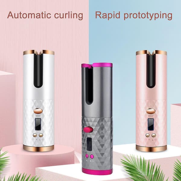 Curling Iron Lcd Display Usb Rechargeable Portable Cordless Automatic Hair Curler Styling Tools For Salon