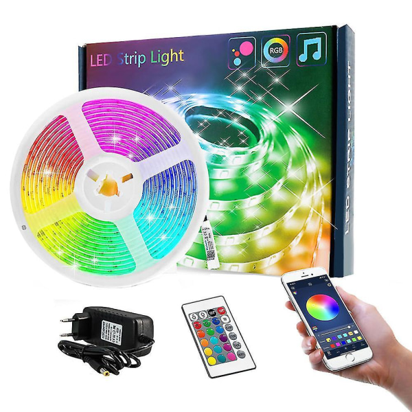 Tooth Led Strips 15 Meters - Rgb Lighting With Remote Control Smd 5050 Color Adjustment 15M