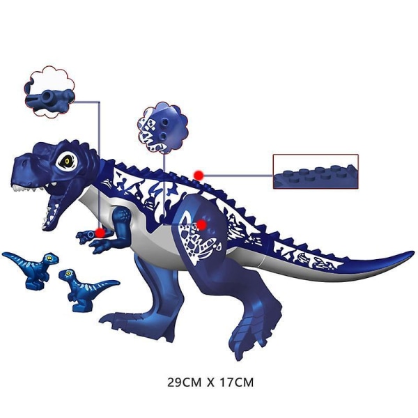 28cm Moc Big Jurassic Dinosaur World Spinosaurus Ankylosaurus Carnotaurus Dino Building Block Model Diy Bricks Educational Toys L31