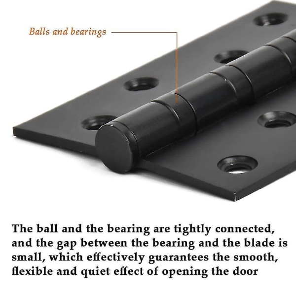 3 Packs Ball Bearing Door Hinge 4 Inch Stainless Steel Folding Butt Hinges