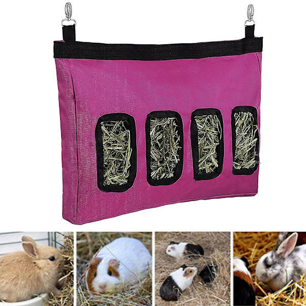 Rabbit Hay Feeding Station Hay Feed Dispenser For Rabbits 28*46*4cm Red
