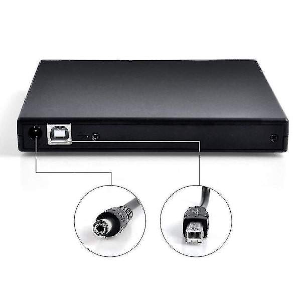 Usb 2.0 Ulkoinen CD/DVD-soitin (musta)