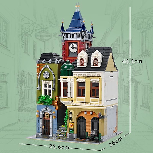 Byarkitektur Byggeklodser Hotel Indkøbscenter Marked Hus Butik Gadebillede Butik Klodser Legetøj Gaver Til Børn Voksne Uden Original Æske