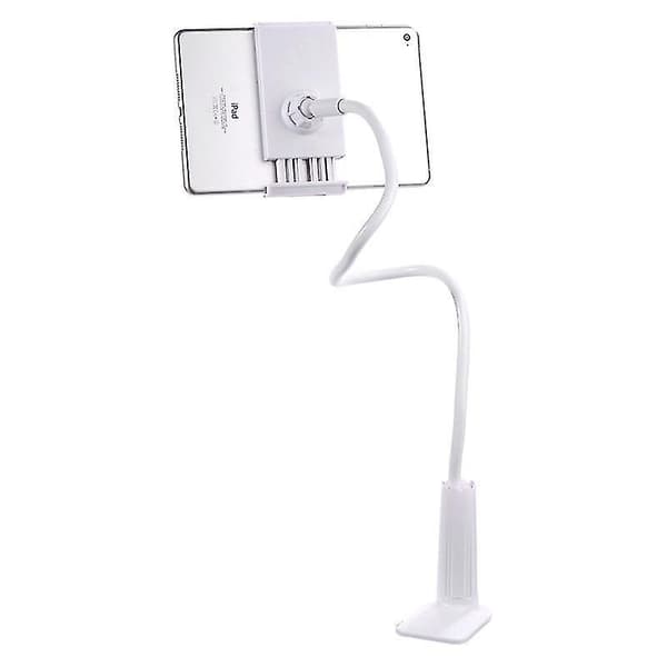 Gooseneck Tablet Mount Holder For Bed - Flexible Tablet Arm Clamp For Bed Compatible -white