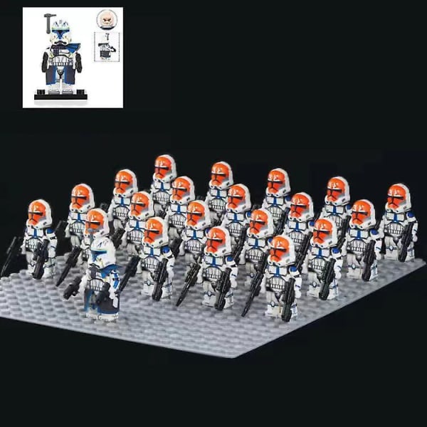 21pcs Star Wars Rex 332nd Clone Troopers Kids Gifts Toys Minifigures Collections