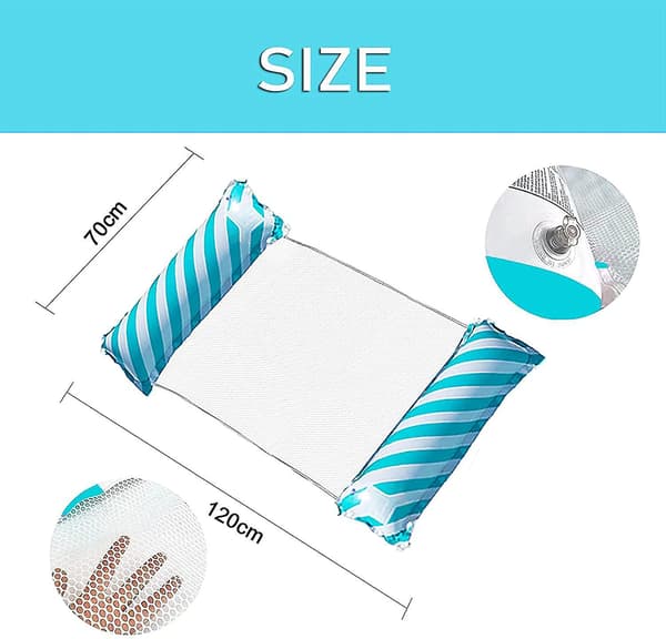 Floating Hammock, 4-in-1 Inflatable Hammock Swimming Pool Inflatable Water Hammock, Foldable Floating Hammock Float Ultralight
