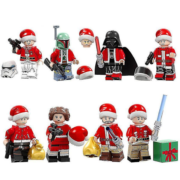 8pcs Christmas Puzzle Assembled Building Block Minifigure Toys