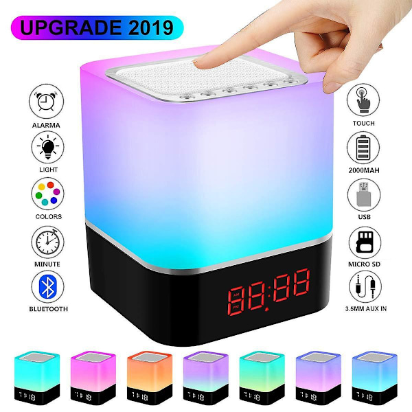 Bluetooth Speaker Lamp Led Touch Night Light Portable Wireless Speaker Bedside Lamp