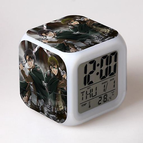 Attack On Titan Colorful Color Changing Gift Creative Alarm Clock Child Alarm Clock Gift Shape-a19