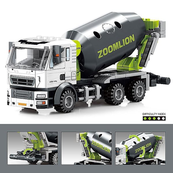 Sembo Gravemaskine Lastbil Mixer Kran Bulldozer Byggeklodser By Ingeniørkøretøjer Klodser Legetøj Gaver Til Børn Drenge By Mixer Lastbil