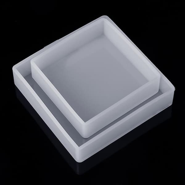 Silicone Mold Diy Square Rectangle Exopy Resin Mirror Crafts Jewelry Decoration E