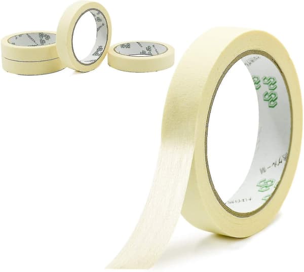 [5 ruller] Malertape - 20mm20m - Tilbehør til dekoration, mærkning, maling - Hvid
