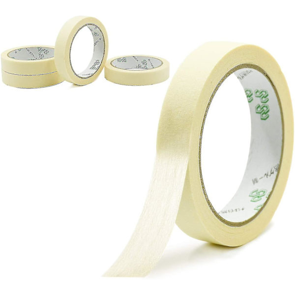 [5 Ruller] Maskeringstape - 20mm20m - Tilbehørsverktøy for dekorering, merking, maling - Hvit