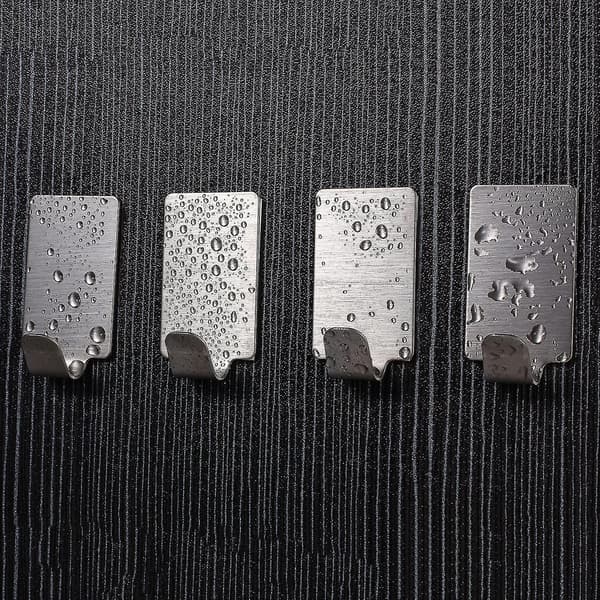Self Adhesive Hooks, 8pcs Stainless Steel Towel And Robe Hooks For Kitchen Bathrooms Closets, Waterproof And Rustproof.