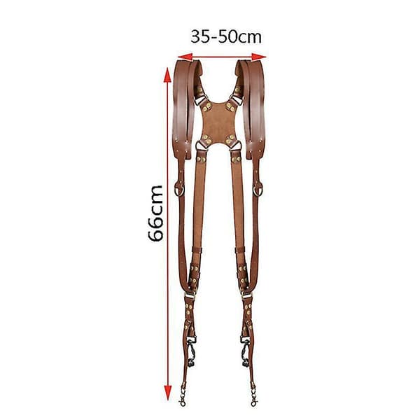 Camera Strap Accessories Dual Camera Shoulder Strap Harness Multi-camera Gear Slr Camera/slr Camera Strap Dual Camera Shoulder Strap Holder Holster BROWN