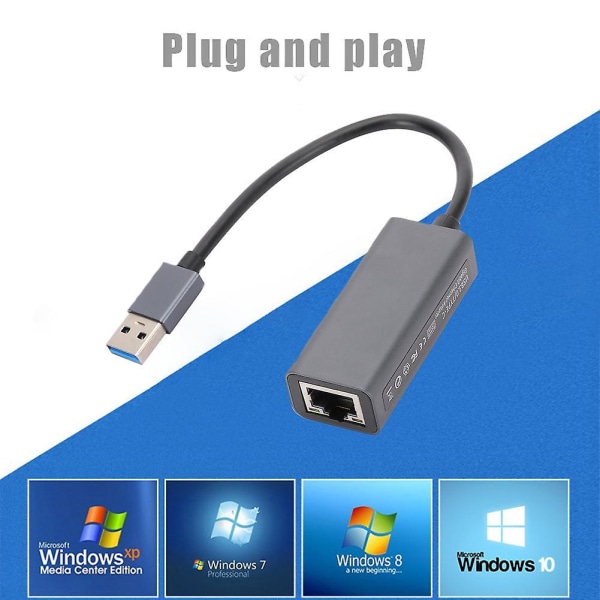 Usb3.0 / Type-c To Rj45 Gigabit Network Card Ethernet Adapter Switch USB