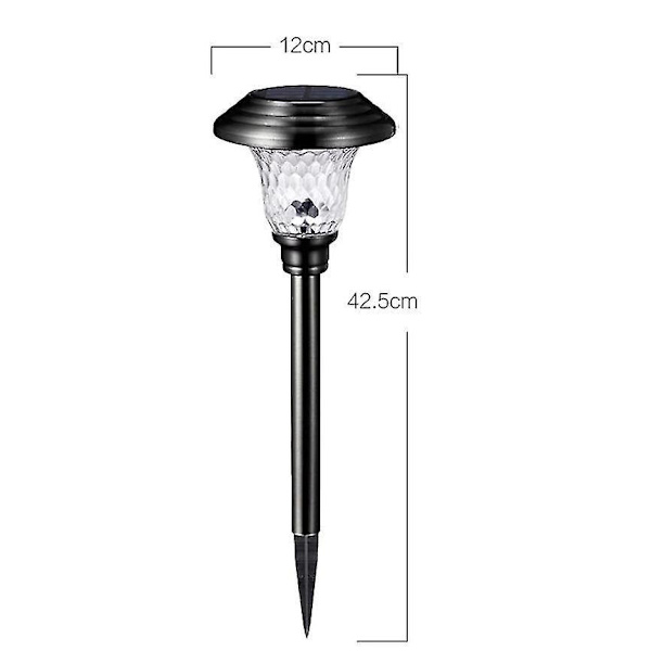 Solcelle Græslampe Udendørs Solcelle Græslampe Vandafvisende Rustfrit Stål Glas Led