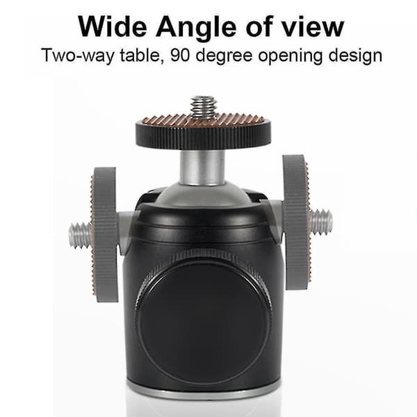 K26a Aluminiumlegering 360 Graders Rotasjon Tripod Monopod Mini Panoramisk Kulehode