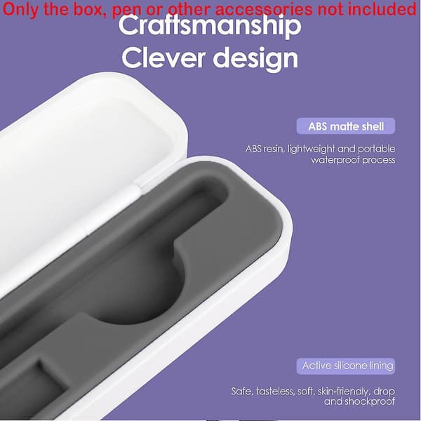 For Stylus Pen Apple Pencil Case White-Black