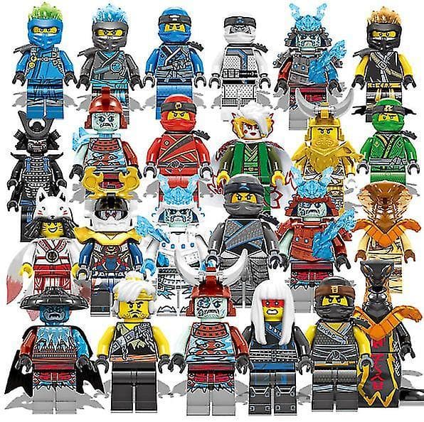 24 Stykker Ninja Dukke Minifigur Byggeklods Legetøjsgave