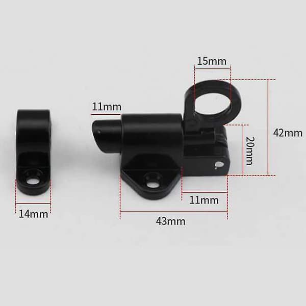Automatic Door Latch, 6 Pieces Aluminum Door Latch Window Lock Small Thick Latch With Screws, Spring Lock Bolt For Window Door Security Ring
